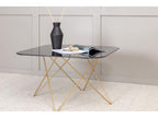 Decohaute Coffee Table 80x80 cm Glass with Black Marble Finish. BSOZ72195