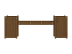 Banc avec jardinières marron miel bois massif de pin WNUV86877