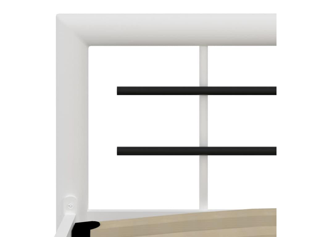 Black and white metal bed 100x200 XDFG76691