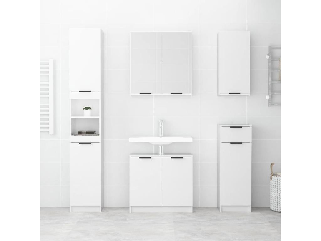 Armoire de salle de bain Blanc brillant 64.5x33.5x59 cm PMKD98541