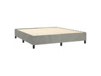 Domopure bed base and mattress, light grey, 160x200 cm, velvet, YTZL95256