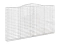 Arched gabion baskets, 4 pieces, 400x30x220/240 cm, galvanized iron, JOWA80955