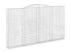 Arched gabion baskets, 4 pieces, 400x30x220/240 cm, galvanized iron, JOWA80955
