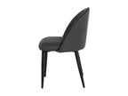 Decohaute comfortable velvet chair with black metal legs – Modern style – Dark Grey color SBWL33909
