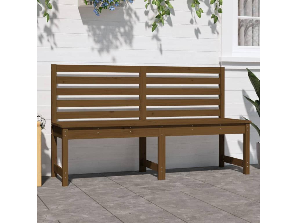 Banc de jardin marron miel 157.5 cm bois de pin massif TKSS96912