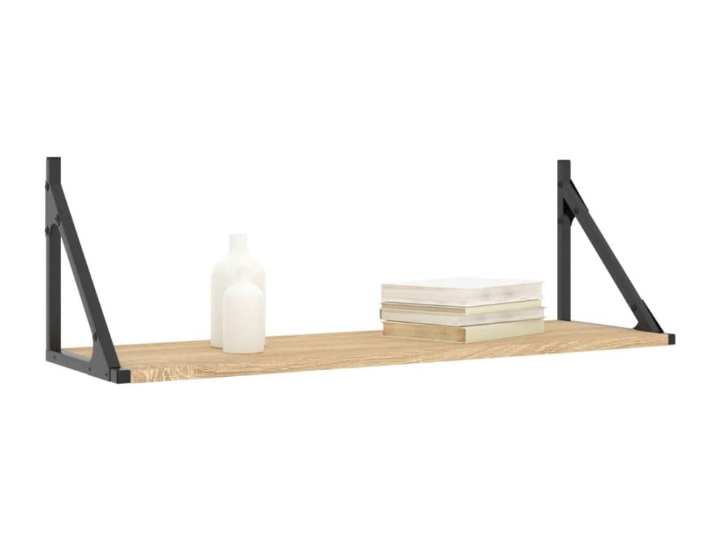 Domopure 2-piece oak wall shelves, 80x25x25.5 cm, MRAG70900