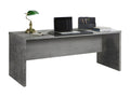 Linear desk for office and study, minimal computer desk, work desk, 180x69 x h74.2 cm, concrete grey color, NLGL66117