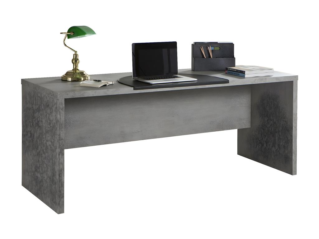 Bureau linéaire pour le bureau et l'étude table d'ordinateur minimale bureau de travail 180x69 x h74.2 cm couleur gris béton NLGL66117