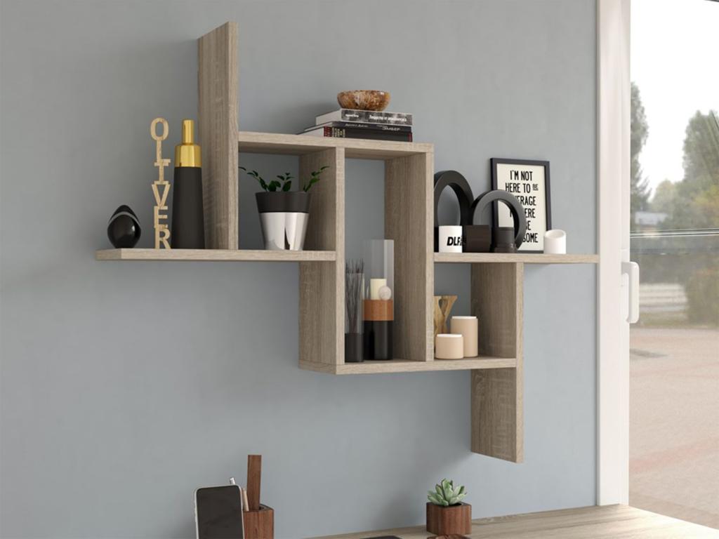 Wall shelf - Domopure oak - 90 cm - FIESTA SLBO10807