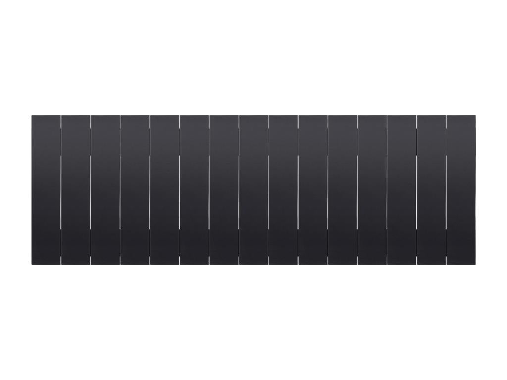 Domopure Tête de lit en bois recyclé DM Style Palette Verticale 145x46 Lits 135/140 - Noir Solide OAXB65711