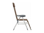 Folding camping chairs and footrest, 2 pieces, brown, RFLK91819