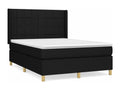 Domopure bed base with mattress, black, 140x190 cm, fabric, VHGT02028