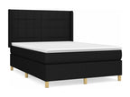 Domopure bed base with mattress, black, 140x190 cm, fabric, VHGT02028