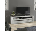 Meuble TV 2 tiroirs Chêne Gris Clair - Decohaute GCPM62692