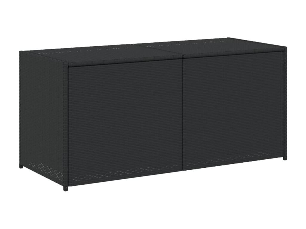 Decohaute Premium - Boîte de rangement de jardin noir 283L résine tressée JFSA20399