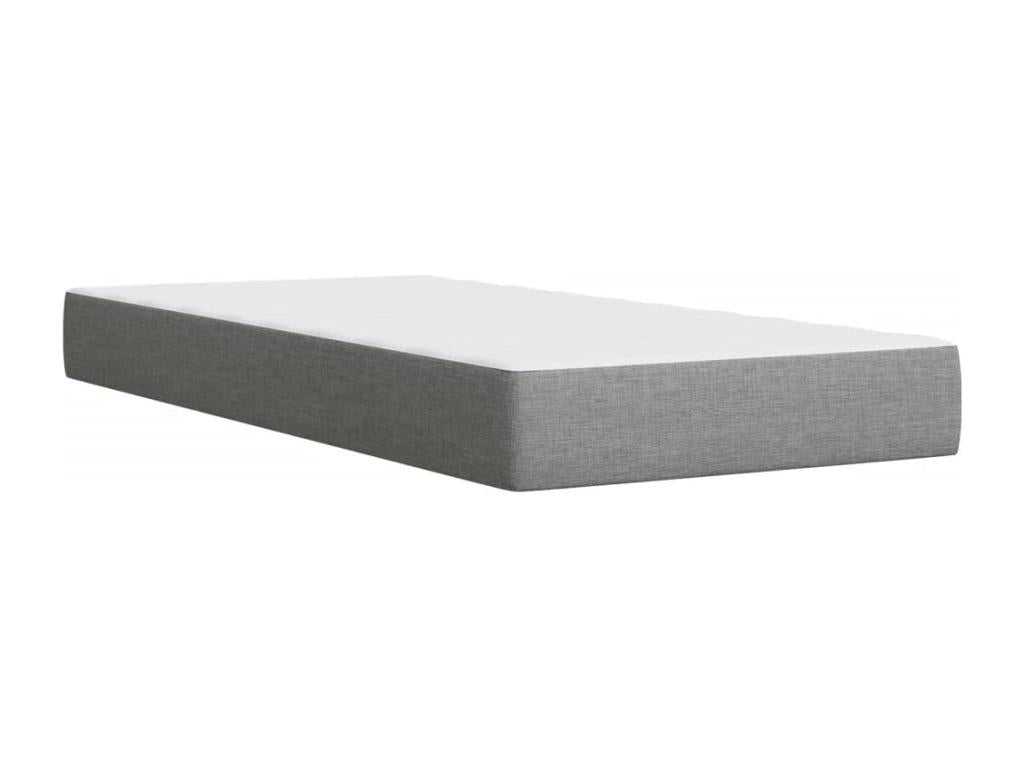 Decohaute bed base and mattress, light grey, 90x190 cm, fabric PAXP02636