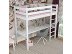 Wooden loft bed - with desk N05 White 100x190 MAPM53559