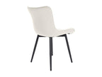 chaise salle à manger - Velours / Métal - Crème - Domopure JAFW35986