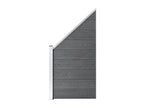 Domopure 2 Square 1 Sloped Fence Set 446x186 Grey UXED27188