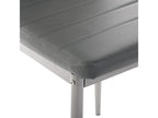 Lot de 4 chaises de salle à manger NATHALIE piètement métallique couleur aluminium revêtement synthétique gris DDXX98149