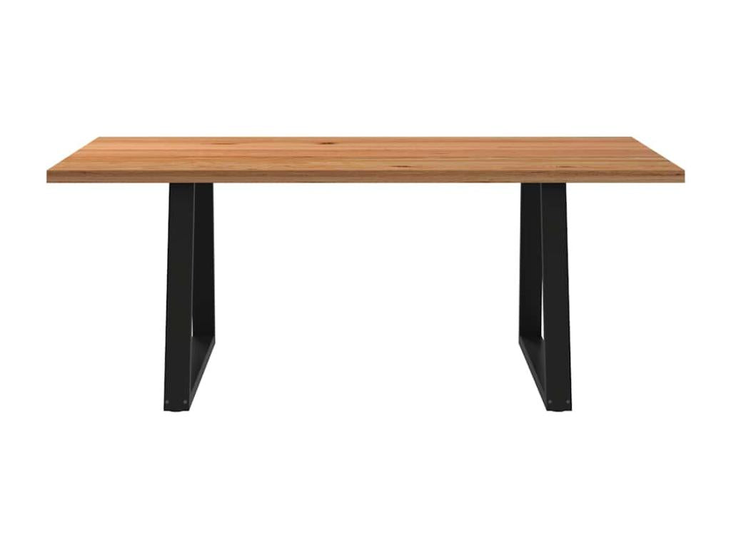 Light brown rectangular solid oak dining table ZWZA19751