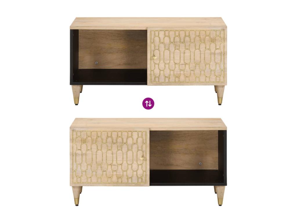 Table basse 80x50x40 cm bois de manguier massif HMJN91611