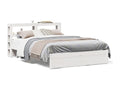 Bed frame with headboard, mattress not included, white, 140x200 cm, UDVY45147