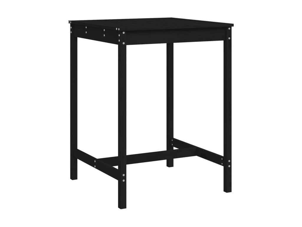 Table de jardin noir 82.5x82.5x110 cm bois massif de pin BBYN81950