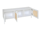Meuble TV avec 3 portes de rangement en bois coloris blanc MABL99933