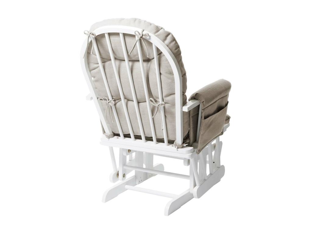 White wooden reclining armchair with adjustable function, 57x44x91 cm, 04 0006270 AMWG42027