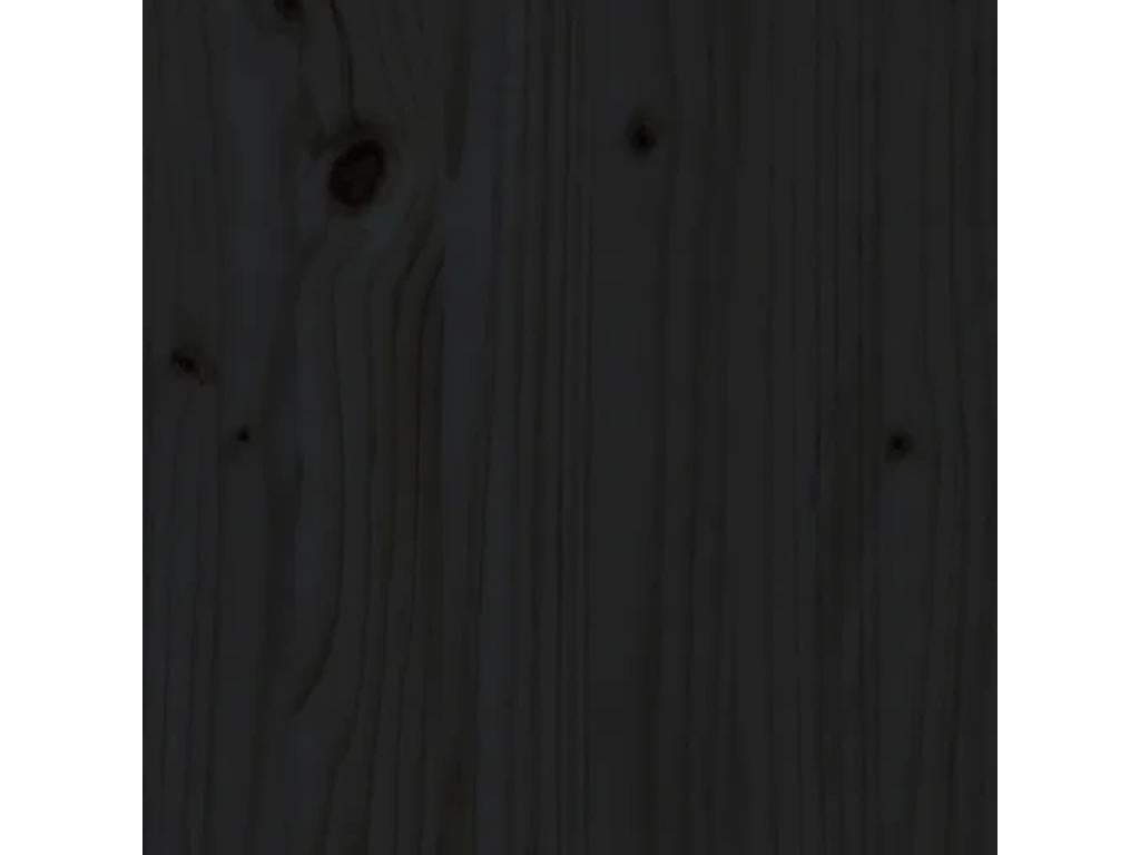 Meuble TV Noir 103x36.5x52 cm Bois de pin massif OZDO17536