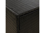 Armoire de rangement jardin Noir 198x55.5x80 Résine tressée HWCT57549