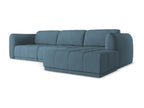 Right-hand corner sofa in chenille fabric - denim - Domopure BQFQ67083