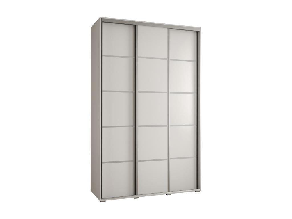 Domopure 4 Sliding Door Wardrobe 235.2/170/45 3 Doors White/White/Silver PLGS10321