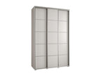 Domopure 4 Sliding Door Wardrobe 235.2/170/45 3 Doors White/White/Silver PLGS10321
