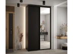 Domopure 3 Sliding Door Wardrobe 235.2/140/60 2 Doors Black/Black/Black JHDR60891