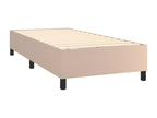 Upholstered bed base with mattress and LED lighting, Cappuccino color, 90x200cm, faux leather, NLTY97701