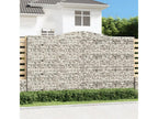 Arched gabion baskets, 4 pieces, 400x30x220/240 cm, galvanized iron, JOWA80955