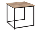 Set de 2 table carrée en MDF chêne et métal noir - L- 45 x P- 45 x H- 45 cm ISLO08495