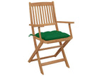 Chaises pliables de jardin lot de 8 avec coussins Bois d'Chicyla YPDX59109