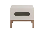 Grey and walnut wood bedside table with interior lighting 7144 Domopure UPWC07857