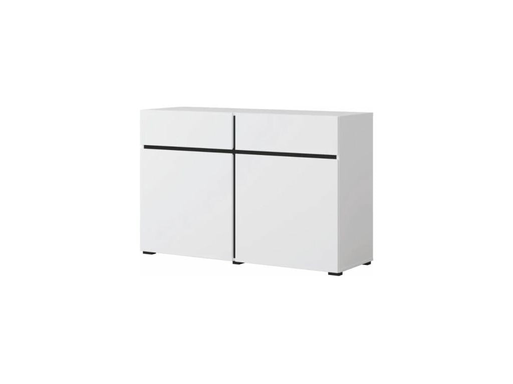 Buffet 2 portes 2 tiroirs Domopure Blanc GUUU44171