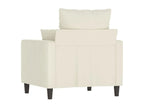 Cream Armchair 60 cm Velvet EBCJ31779