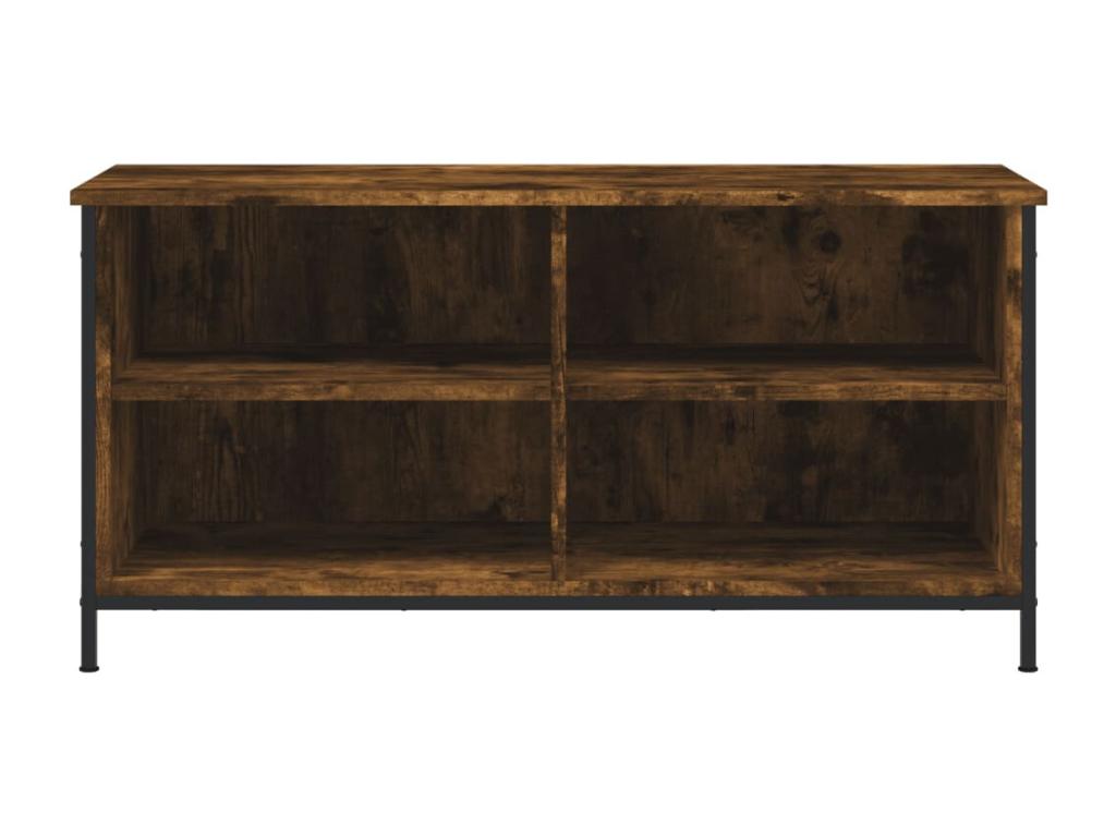 Meuble TV Chêne fumé 100x40x50 cm Bois d'ingénierie ZZLT90254