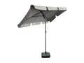 Domopure beach parasol with UV protection, light grey. Weight: 2.8 kg. Dimensions: L200 x W123 x H235 cm. WIWN71327