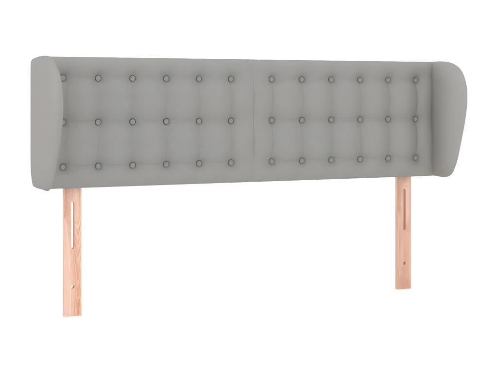 Tête de lit avec oreilles Gris clair 147x23x78/88 cm Tissu ITTK16308
