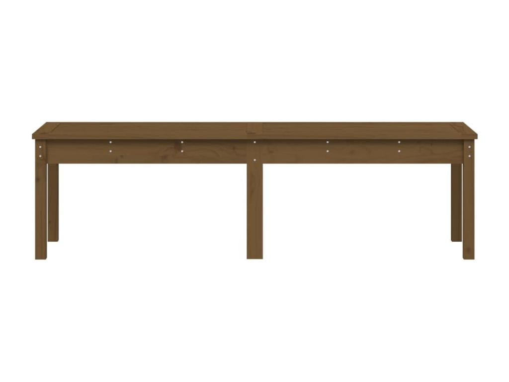 Banc de jardin à 2 places marron miel 159.5x44x45cm bois de pin ETBV88810