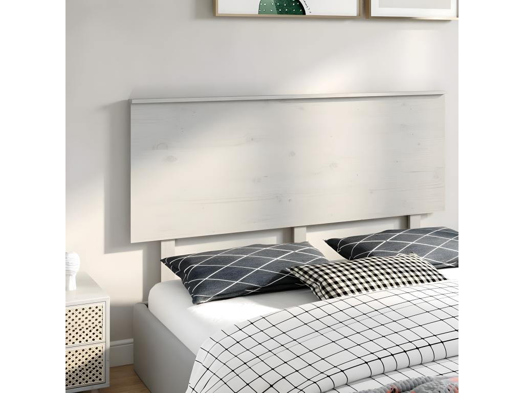 Tête de lit Blanc 154x6x82.5 cm Bois massif de pin HCUX50629