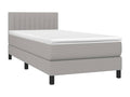 Domopure bed base with mattress and LED, light grey, 90x190cm, OWYB28529