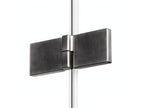 Domopure GUNMETAL BRUSHED brushed stainless steel shower enclosure 80x110cm with 2 pivot doors, corner access KCEB82252